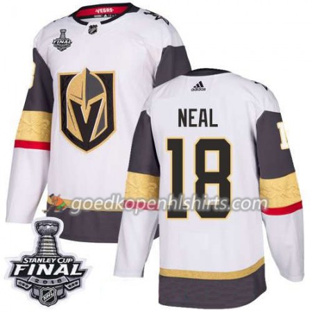 Vegas Golden Knights James Neal 18 2018 Stanley Cup Final Patch Adidas Wit Authentic Shirt - Mannen